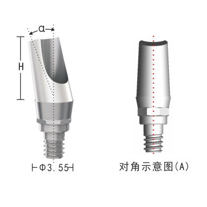 角度基台-标准颈对边